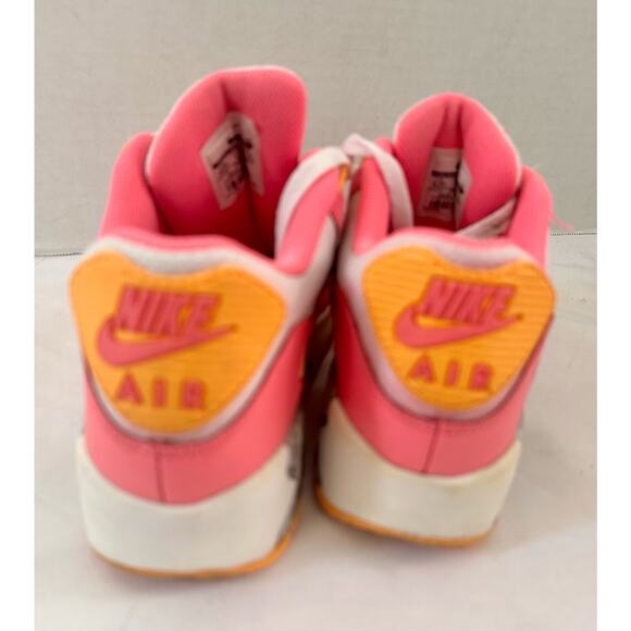 Youth Nike air Max 90 GS pink glow / metallic/Silver Rare Color Size 6.5 Y - Picture 5 of 7